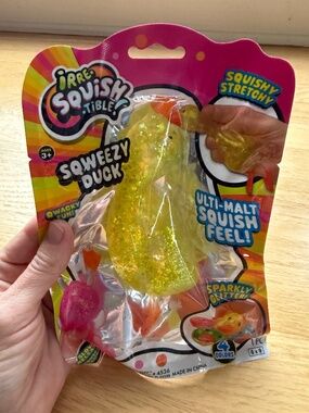 Viral JA-RU Irre-Squish-tible! -Sqweezy Duck Sensory Stress Relief-yellow